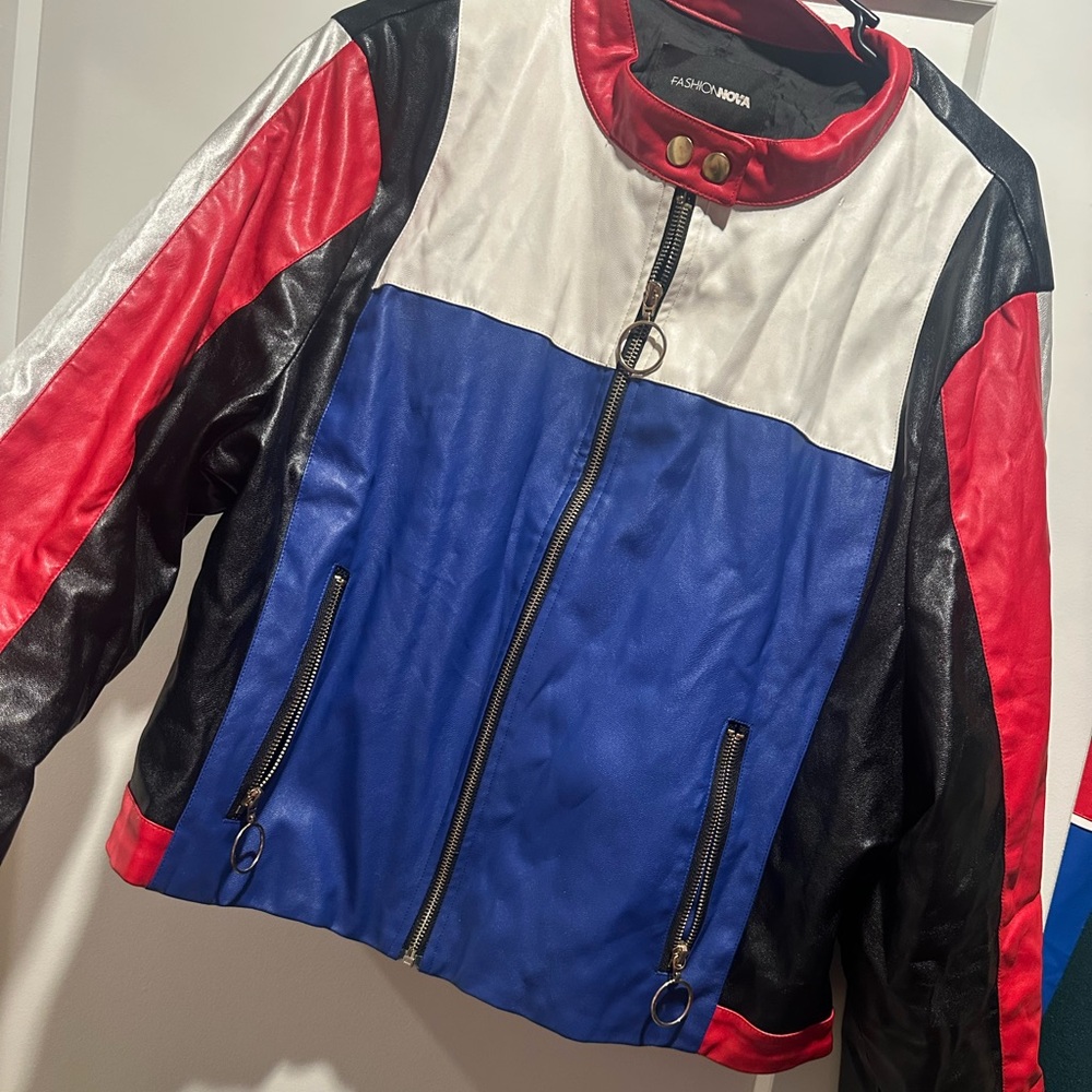 Fashion Nova Multicolor Panel Jacket